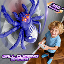 Remote Control Wall Climbing Spider / Green Lizard / Yellow Lizard Model 360 Rotation LED Lights Vacuum Suction Ground Crawling Toy