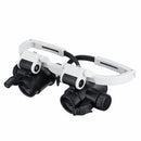 Headband Head-Mounted Repair LED Lamp Light Magnifying Glass Magnifier Loupe