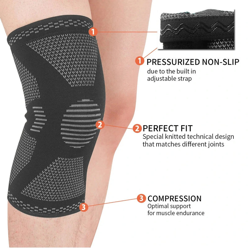 SKDK Fitness Protective Knee Pad Sports Elastic Sweatproof Knee Brace for Running Basketball Volleyball Tennis Sports