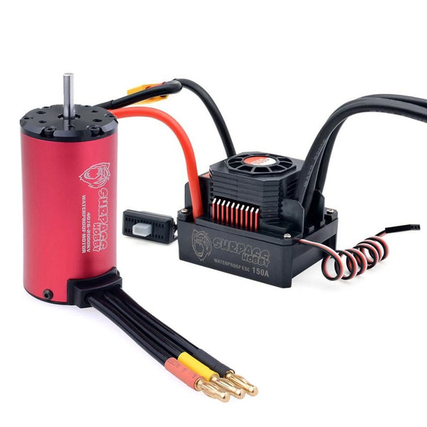 Surpass Hobby KK 4076 2000KV Brushless Motor 150A XT60 Brushless ESC Combo Set for 1/8 RC Car Model Parts