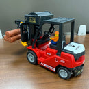 1/24 2.4G 11CH Alloy RC Heavy Forklift Crane Car Lifting Music Spray Scene Simulation Children Toy For Boys