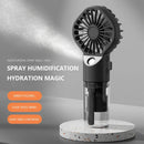 Mini Air Conditioner USB Rechargeable with Nanotechnology Cooling Mist Powerful Motor 4-Speed Wind Adjustable Efficient Cooling and Humidifying Function Ideal for Home Office and Dorm