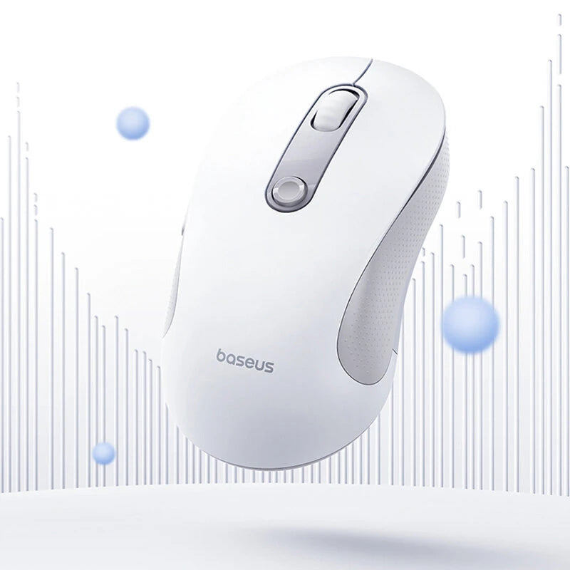 Baseus F02 2.4G Ergonomic Wireless Mouse 1600 DPI Portable Mute Mice for Laptop Computer PC Macbook Office Home