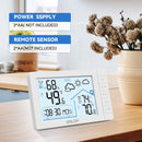 BALDR Weather Station Digital Thermometer Hygrometer Clock Small Weather Station Electronic Thermometer And Hygrometer With Temperature Humidity Time And Week Function