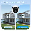 MOES Tuya 3MP 4G Solar Security Camera with Solar Panel 3MP HD Dual Night Vision Human Detection Alarm 7800mAh Battery IP65 Waterproof Smart Life APP Outdoor Wireless Surveillance Monitor Cameras