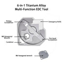 IPRee Titanium Alloy Portable Small Cutting Tools Outdoor Multifunctional Screwdriver Wrench Emergency Key Pendant