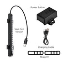 ESLNF RGB Flowing Seat Rail Mount Bike Taillight 1200mAh Type-C Rechargeable IPX4 Waterproof for Night Riding