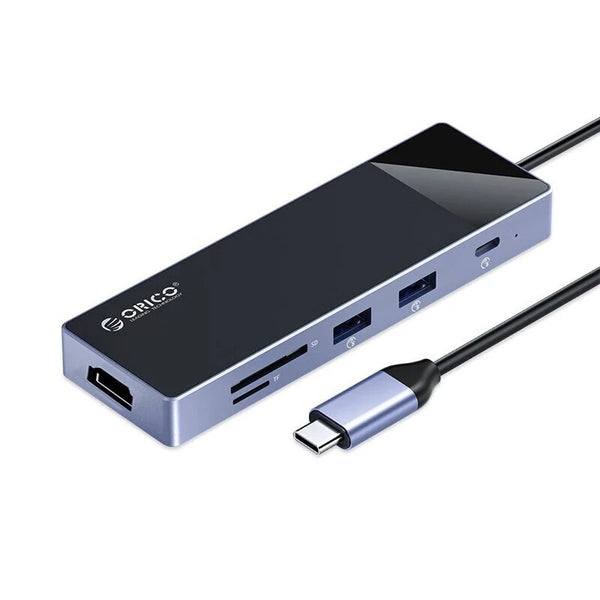 Orico 10-in-1 Type-C Docking Station with USB3.0*4 / PD USB-C*2 / HD*1 / RJ45*1 / SD&TF Card Reader Multiports USB Hubs