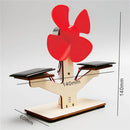 Wooden Solar Power Fan Model Assembly Kit DIY Children's Science Experiment Education Puzzle Toy Student Technology Small Production