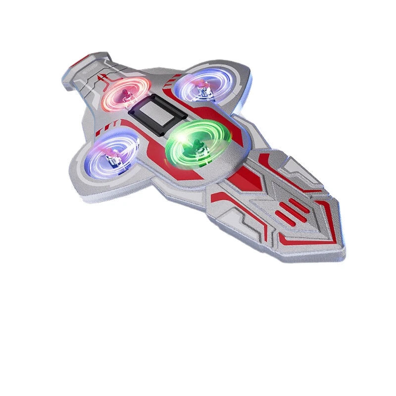 ZF72 2.4G Flying Sword EVA Foam Gesture Voice Controlled Dual Remote Control 360 Flip Roll Turbofans Motors 4CH LED RC Toy Gift Drone Airplane Quadcopter Stunt Glider RTF