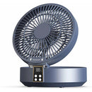 2 in 1 Desktop Folding Fan with Remote Control USB Charging Rechargeable 4000mah Battery Compact Design Night Light Feature Available in White Green and Blue