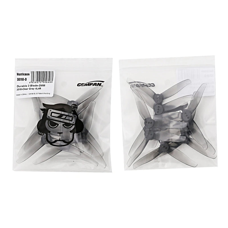 2 Pairs GEMFAN 3016 3 Inch 3-blade PC Propeller 1.5mm Hole for Hurricane Toothpick RC Drone FPV Racing