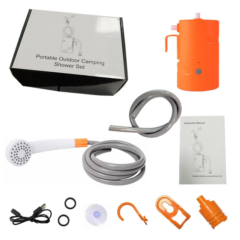 IPRee Portable Outdoor Electric Shower Pump for Camping Hiking Shower Bathing Equipment with USB Rechargeable for Camping Shower