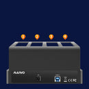 MAIWO USB 3.0 External Hard Drive for PC 4 Bay 2.5 inch 3.5 inch Enclosure Multi-Bay HDD SDD Docking Station Hard Drive Case