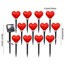 1 To 12 Red Love Valentine'S Day Courtyard Garden Decorative Light Love Ground Plug Lights IP65 Waterproof