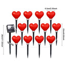 1 To 12 Red Love Valentine'S Day Courtyard Garden Decorative Light Love Ground Plug Lights IP65 Waterproof