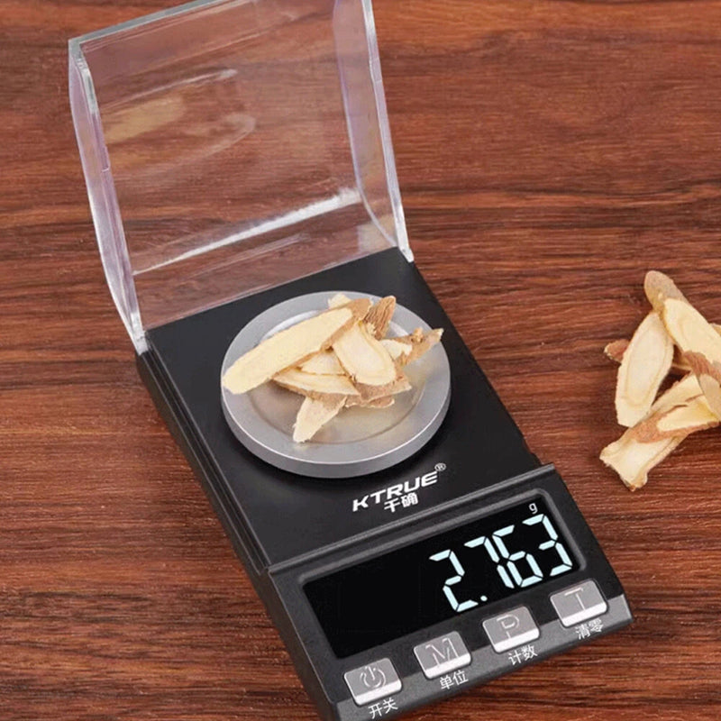 Portable High Precision Multifunction Digital Measuring Scale Jewelry Powder Weighing LCD Display 0.001g Accuracy 50g Range USB AAA Battery