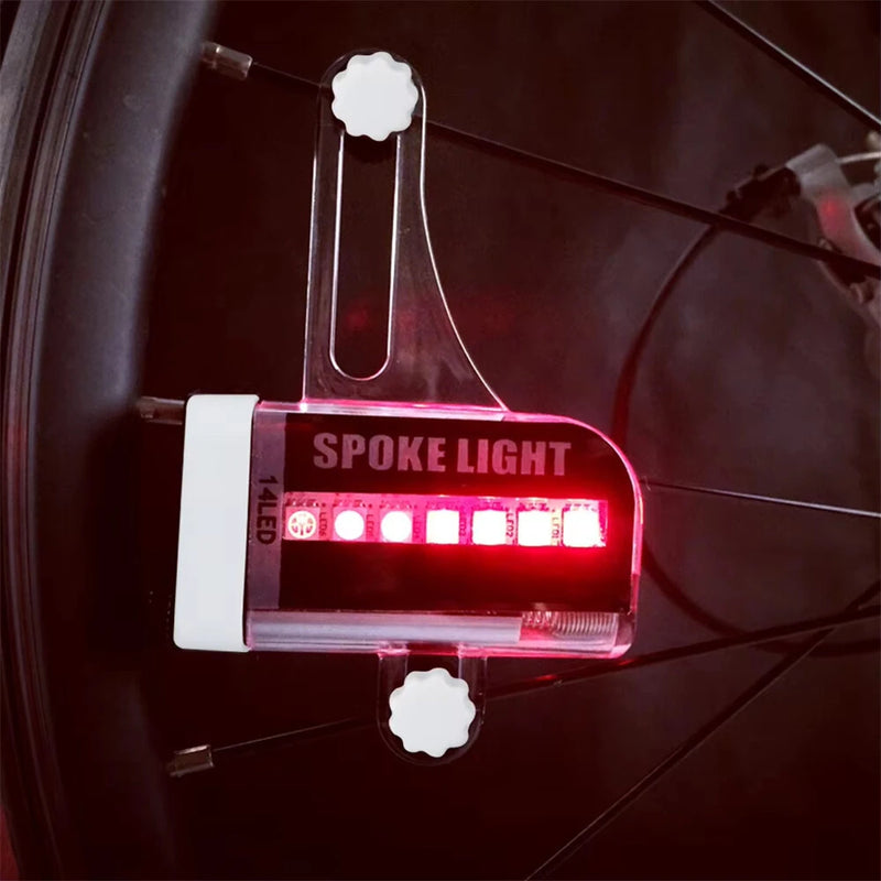 LEADBIKE 14 RGB DIY LED Bike Wheel Light Rechargeable Bicycle Warning Lights Waterproof LED Neon Bike Tyre Light for Cycling