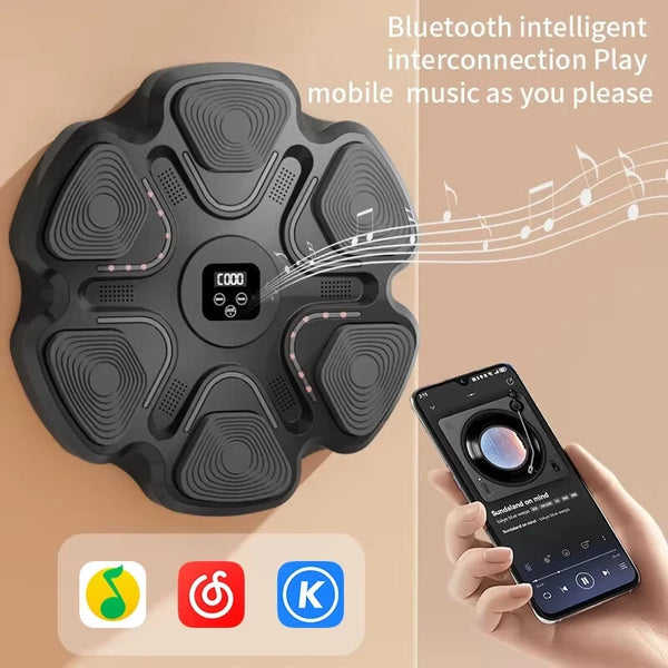KALOAD Music Boxing Target Smart Boxing Target Trainer Reaction Training Adult Child Home Training Boxing Machine for Fitness Muscle Exercise