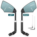 WEST BIKING HD Anti-Glare Bike Rearview Mirror 360 Rotation Adjustable Retractable Reflector for 20-23mm Bicycle Electric Scooter Handlebars