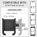 KGVYKL Phone Holder 4.7"-7.2" Adjustable Phone Clip Stand Shockproof Portable Bike Holder Phone Bracket for Bicycle Electric Scooter Motorcycle