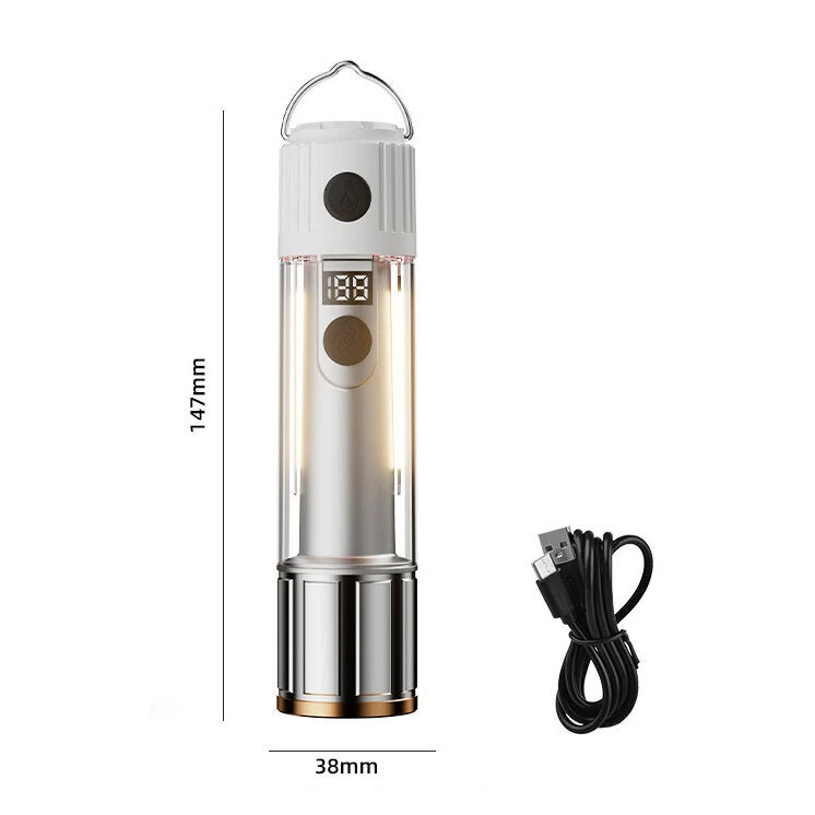 Camping Zoom Flashlight Mini Camping Tent Light Waterproof Multi-function Rechargeable Flashlight Torch Lamp