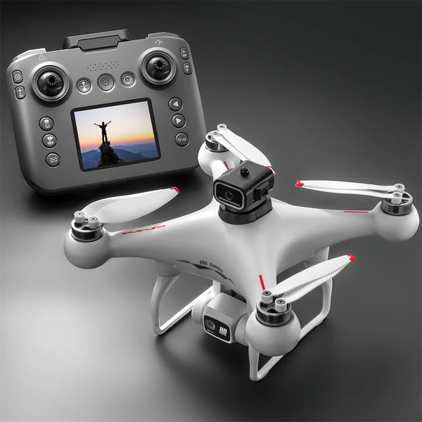 YLR/C S116 MAX WiFi FPV with LCD Screen Controller HD Dual Camera Servo Gimbal 360 Obstacle Avoidance Optical Flow Positioning Brushless RC Drone Quadcopter RTF