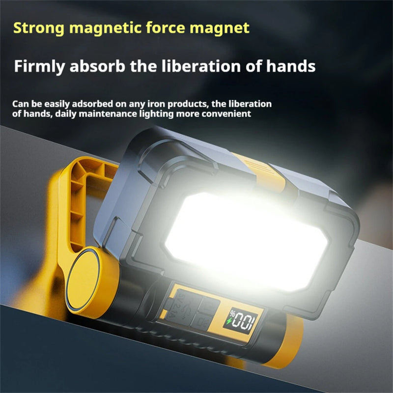 IPRee Multifunctional Folding LED Solar Flashlight Dual Light Source Outdoor Camping Torch Built-in 18 Hardware Tools USB Rechargeable Outdoor Waterproof Emergency Lantern