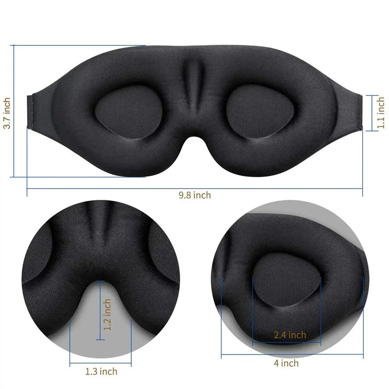 KALOAD Sleep Eye Mask For Men and Women 3D Contour Cup Sleep Eye Mask Concave Molded Night Sleep Mask Blackout Soft and Comfortable Travel Eye Mask For Yoga Nap