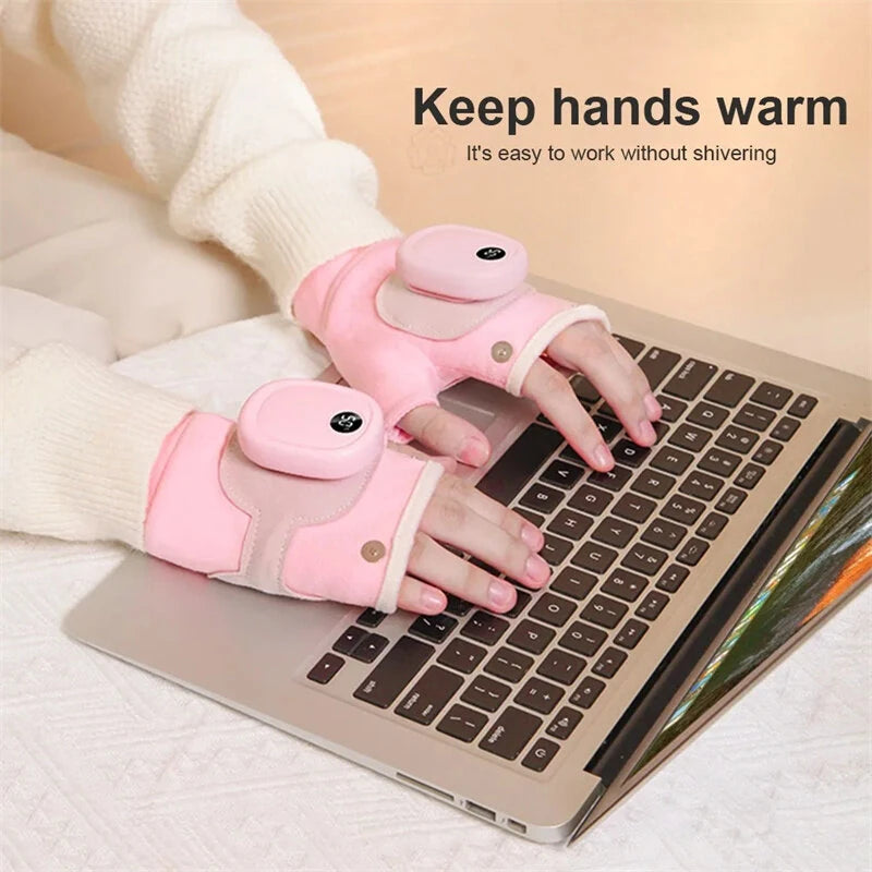TENGOO Electric Heating Gloves USB Rechargeable 3 Speed Temperature Warm Waterproof Winter Outdoor Travel Gloves