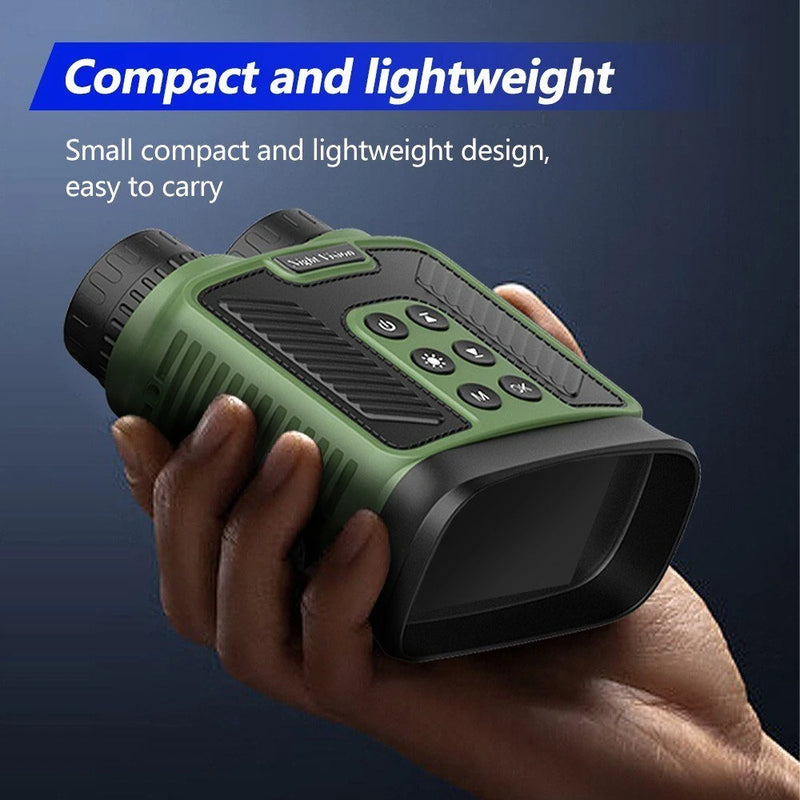 Compact Night Vision Binoculars for Adults with Infrared - Lightweight Digital Camera with 10x Optical Zoom and 2.5K UHD Video Resolution