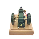 OKMO Green M17 1.6cc Microcosm Hit and Miss Engine Evaporated Water-cooled Four-stroke Horizontal Gasoline Engine Internal Combustion Engine Model M17B - Speed Adjustable