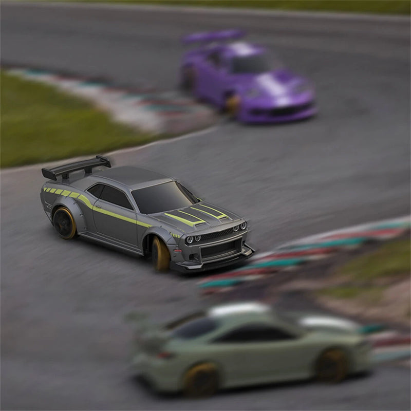 Turbo Racing C65 RTR 1/76 2.4G RWD Mini Drift RC Car Built In Gyro Chip Program Metal Counterweights CT04 Chassis Micro Sports Truck LED Lights Full Proportional Vehicles Model Kids Children Toys