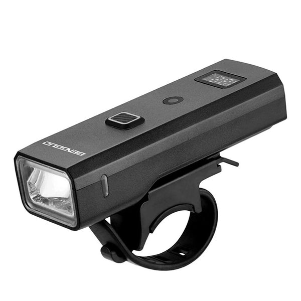 BIKIGHT 400LM Smart Light Sensor Bicycle Headlight with Digital Display 2000mAh Type-C Charging 4 Light Modes Waterproof Bike Front Light for Outdoor Night Cycling Safety