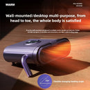 Multifunctional Wall Mounted Heater Portable Bathroom Electric Heater Clothes Drying Rack Fast Heating Desktop Heater with Remote Control