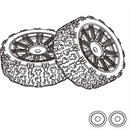 2PCS MJX 14301 1/14 RC Car Original Parts 1415A1 14301 Rubber Tires 1415A2 14302 Rubber Tires 1415B1 14301 TPR Tires 1415B2 14302 TPR Tires 1415C Drift Tires