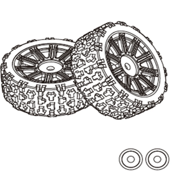 2PCS MJX 14301 1/14 RC Car Original Parts 1415A1 14301 Rubber Tires 1415A2 14302 Rubber Tires 1415B1 14301 TPR Tires 1415B2 14302 TPR Tires 1415C Drift Tires