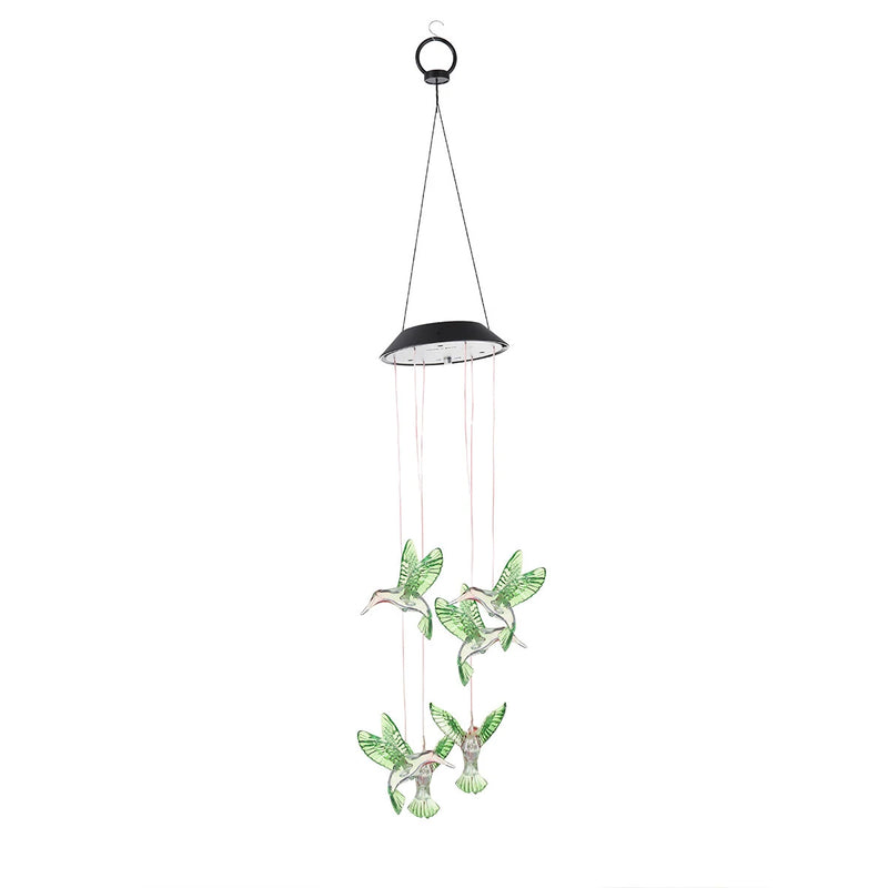 6cm Ball/Hummingbird/Sea Urchin/Butterfly Solar Wind Chime Light Waterproof Home Bedroom Decoration Supplies