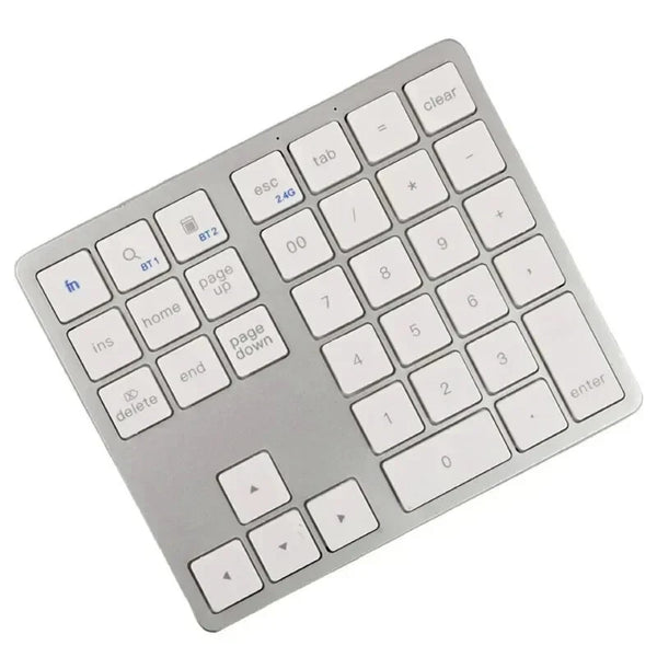 2.4G/bluetooth Numeric Keyboard 35-keys Super Thin Wireless Numpad USB Rechargeable Numeric Keypad for iOS Android Window Digital Keyboard
