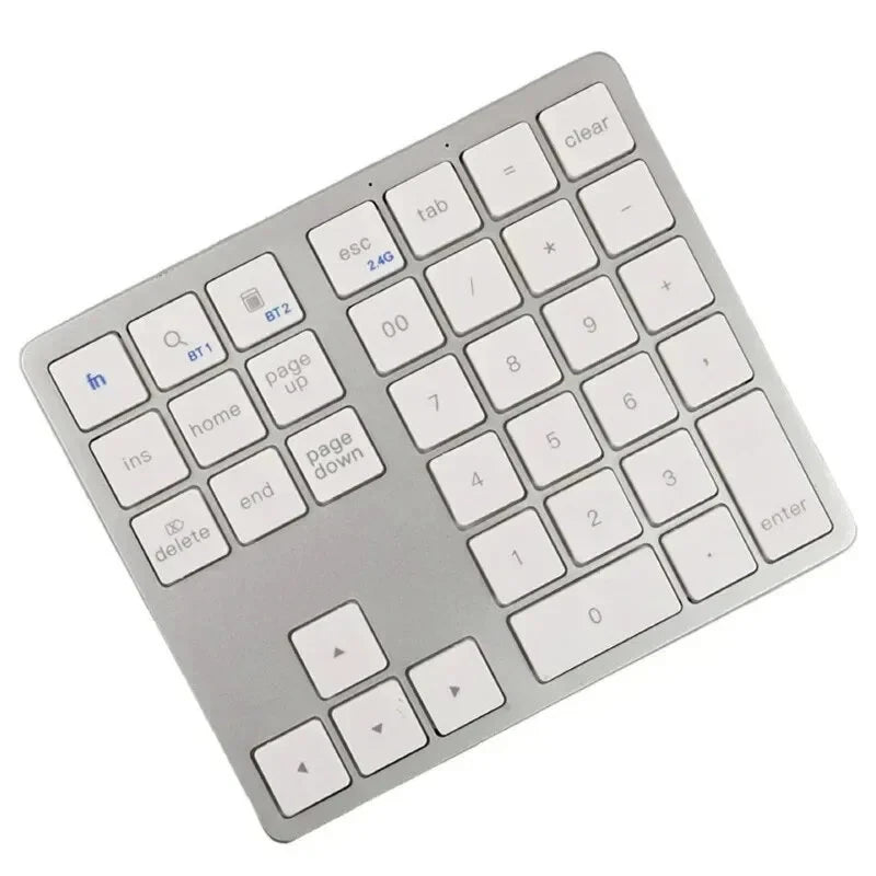 2.4G/bluetooth Numeric Keyboard 35-keys Super Thin Wireless Numpad USB Rechargeable Numeric Keypad for iOS Android Window Digital Keyboard