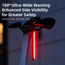 ESLNF RGB Flowing Seat Rail Mount Bike Taillight 1200mAh Type-C Rechargeable IPX4 Waterproof for Night Riding