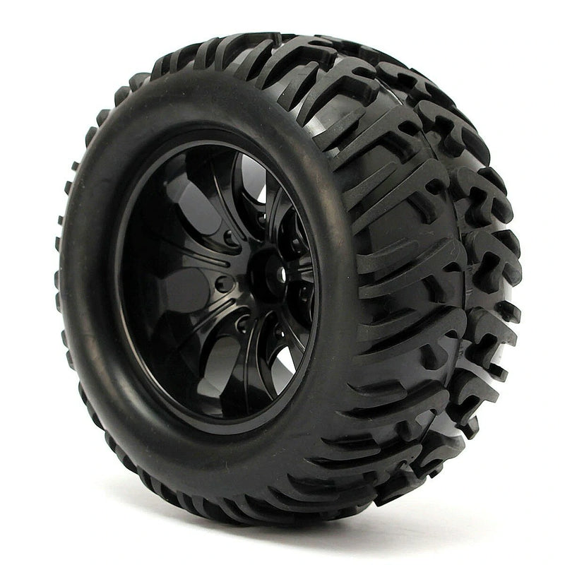 4PCS Wheel Rim & Tires HSP 1:10 Monster Truck RC Car 12mm Hub 88005