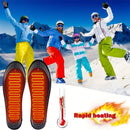 TENGOO 1Pair Electric Heated Insoles Croppable Thermal Comfortable USB Rechargeable Insoles for Winter Outdoor Skiing