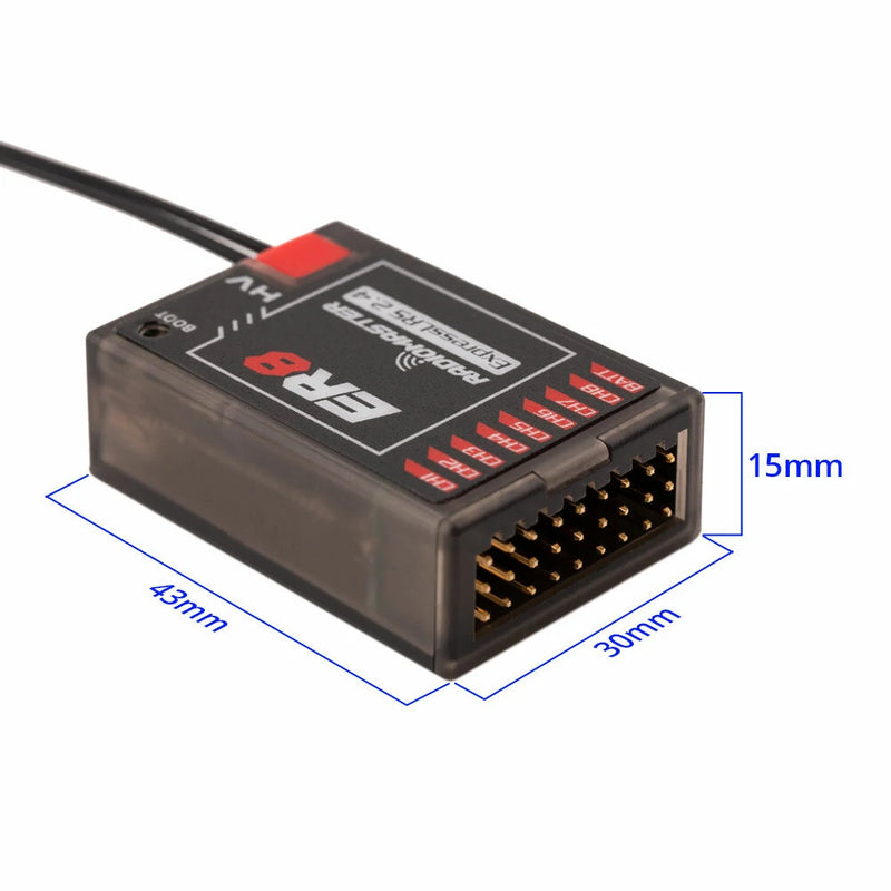 Radiomaster ER8 2.4GHz 8CH ExpressLRS ELRS RX 100mW PWM Receiver Support Voltage Telemetry for FPV RC Drone Airplane Glider
