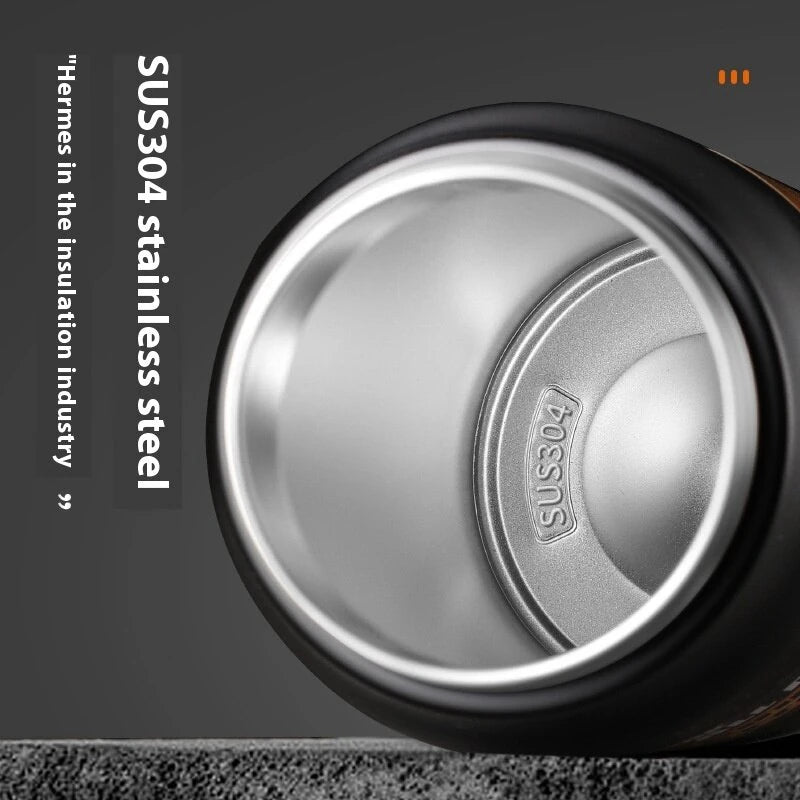 1000ml/33oz 304 Stainless Steel Portable Thermal Flask Water Bottle Cold Hot Thermos Insulated Water Bottle with Straw Use As Mobile Phone Holder