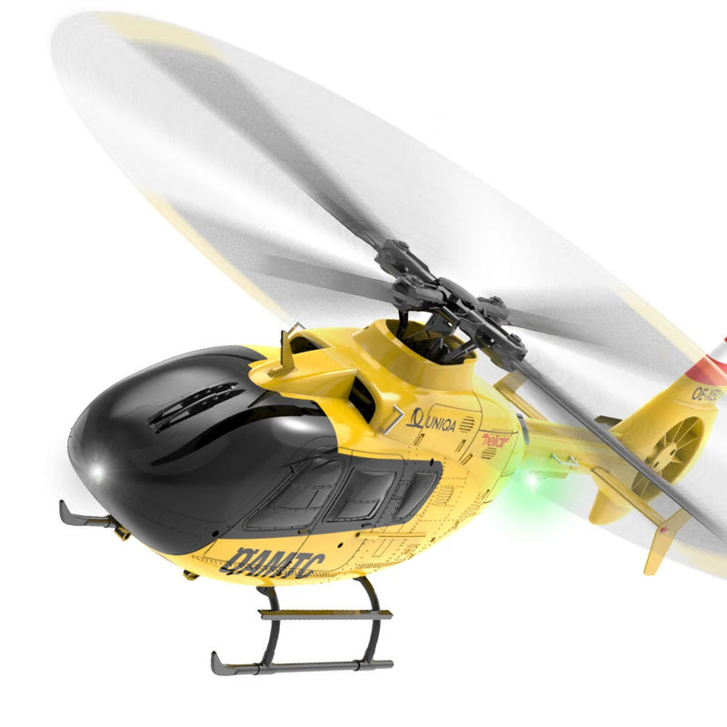 YXZNRC F06 2.4G 6CH 1:36 EC135 Scale Yellow Fuselage Flybarless RC Helicopter RTF