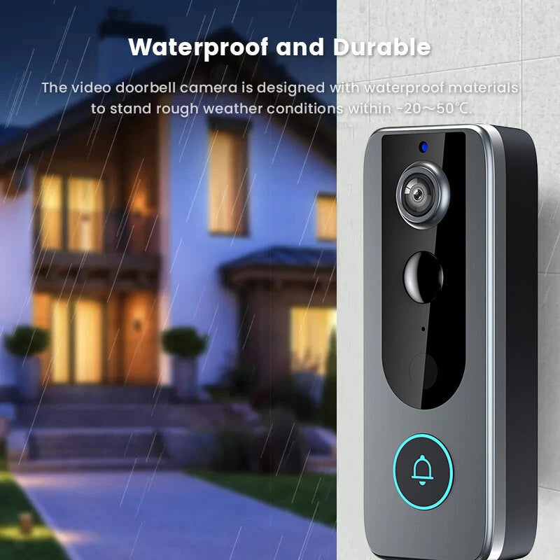 M20 1080P Tuya WiFi Video Doorbell 155 Wide Viewing Intelligent Night Vision 2-way Audio IP65 Waterproof APP Remote Monitoring HD Visual Door Bell Supports PIR 4000mAh Battery