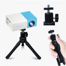 YG300 360 Gimbal Rotary Projector Stand Bracket 180mm Height 92g Lightweight Alloy ABS Projector Stand 90 Tilt Quick Lock Universal Mount for Camera Phone Webcam