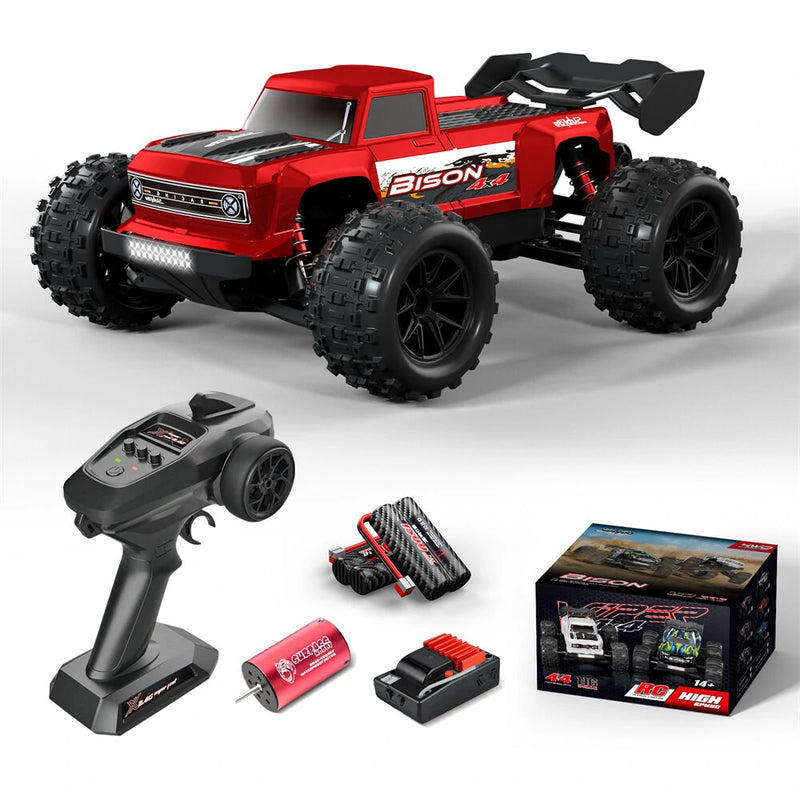 Funsky S910 Pro 1/16 2.4G 4WD 45km/h Brushless RC Car Two Battery Desert Off-Road High Speed Full Proportional Vehicles Models RTR Toys