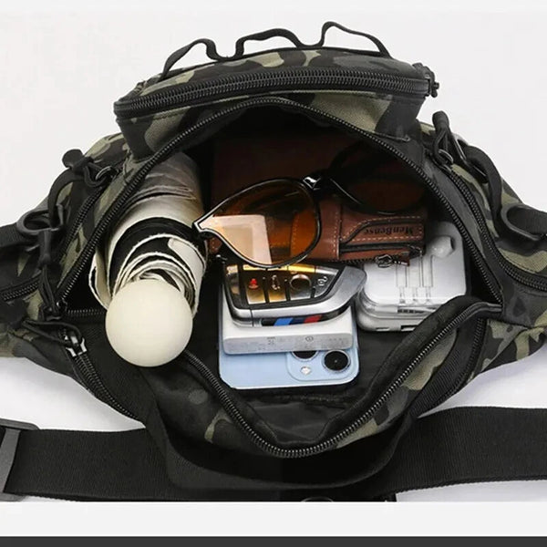 ZANLURE 600D Oxford Men's Fishing Lure Bag Waterproof Molle Tactical Waist Chest Pack Multifunctional Travel Hunting Bag